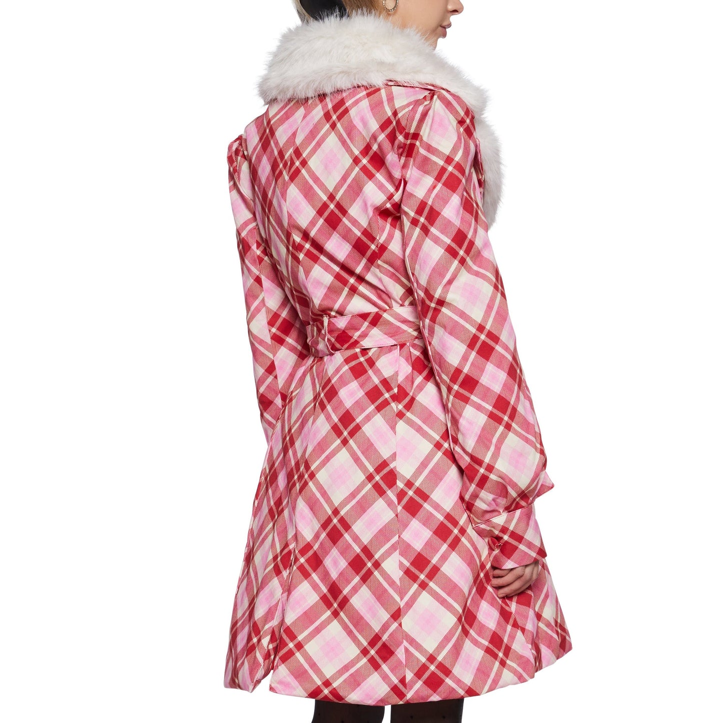 Versatile Commuter Party Checkered Coat 1024112502