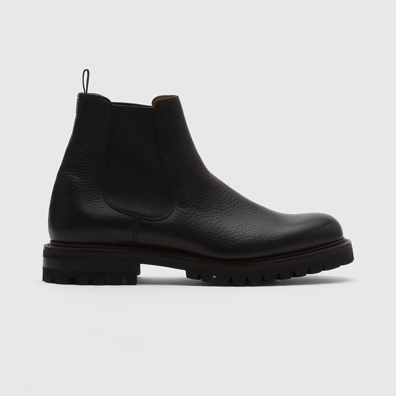 High end soft grain leather Chelsea boots