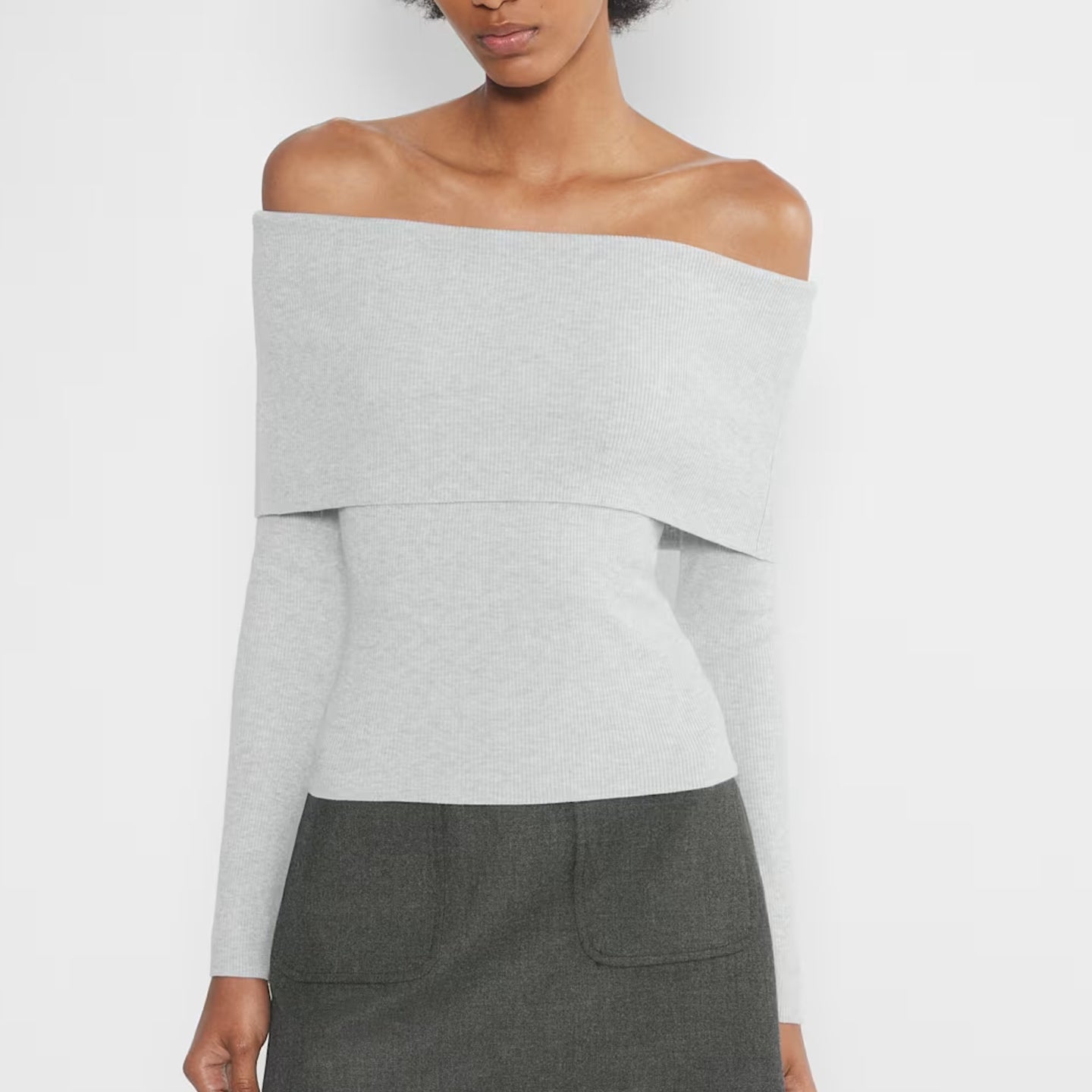 Soft knit off-the-shoulder sweater 1924112004